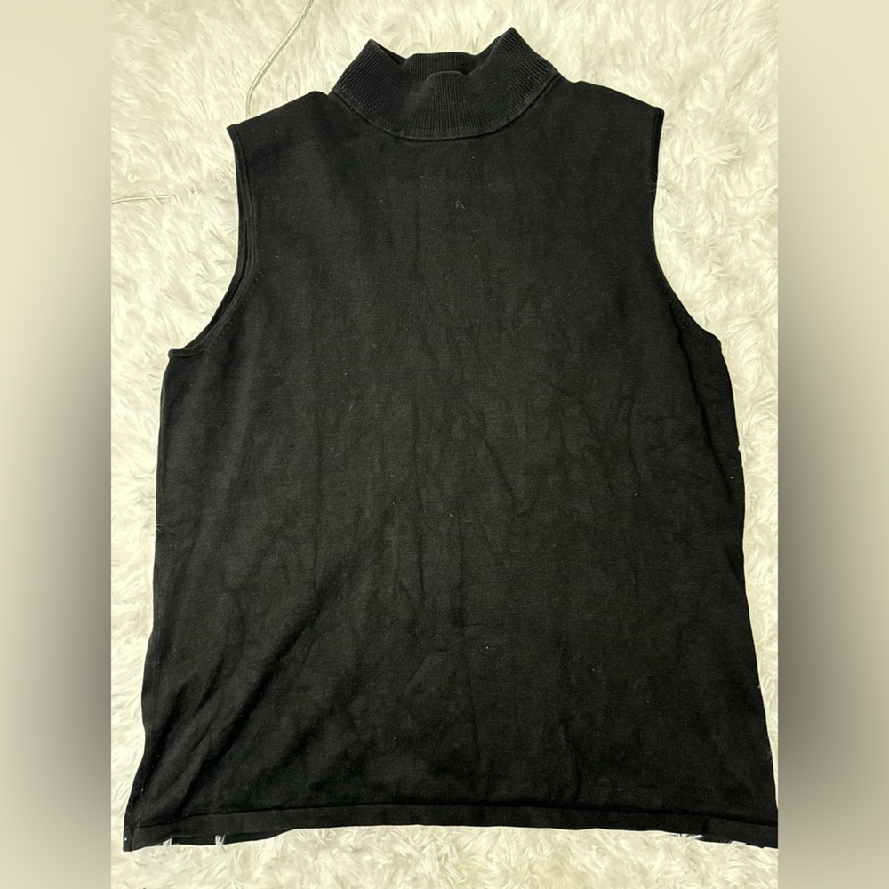 Josephine Chaus Silk blend Black Sleeveless Top